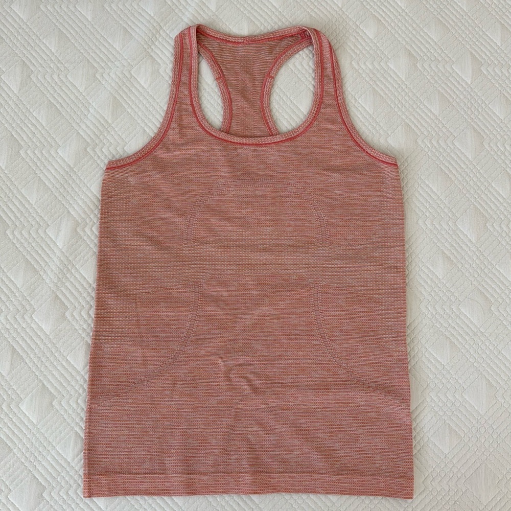 Lululemon Swiftly Tech Racerback Tank Top in Heathered Coral size 8